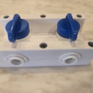Dual 3/8" Water Valve Distribution Block (includes valves)